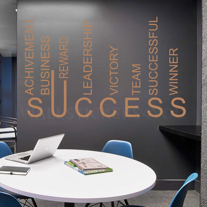 Office Decals For Walls. Motivational Vinyl Quotes Success For Conference Room z5235