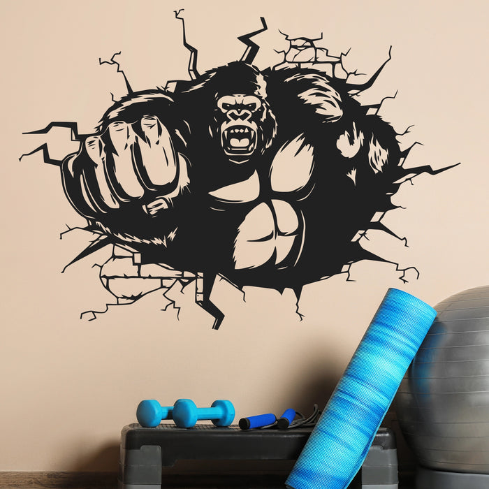 Wall Decal Home Gorilla Gym Fitness Vinyl Sticker Modern Decor z5306