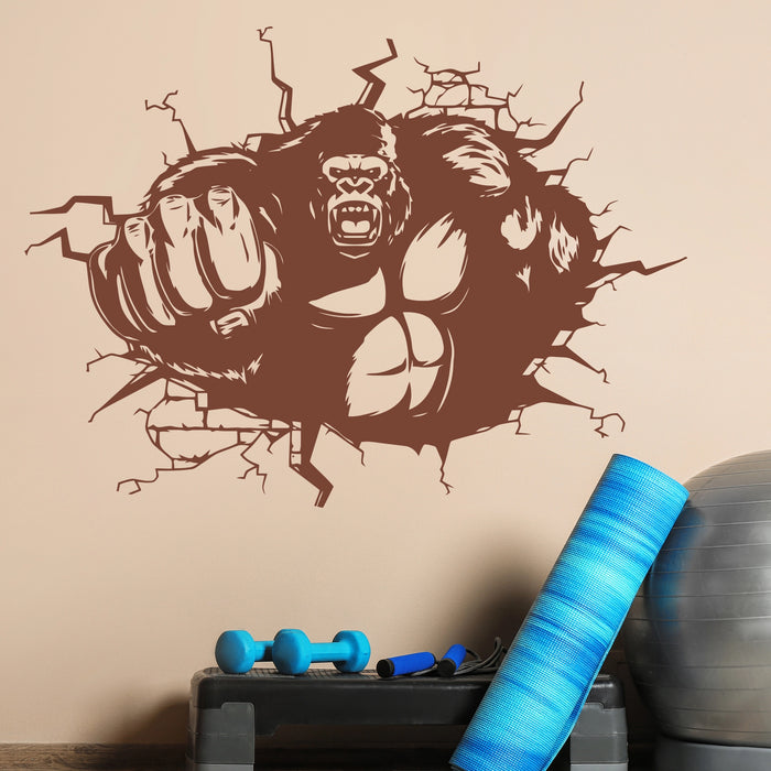 Wall Decal Home Gorilla Gym Fitness Vinyl Sticker Modern Decor z5306
