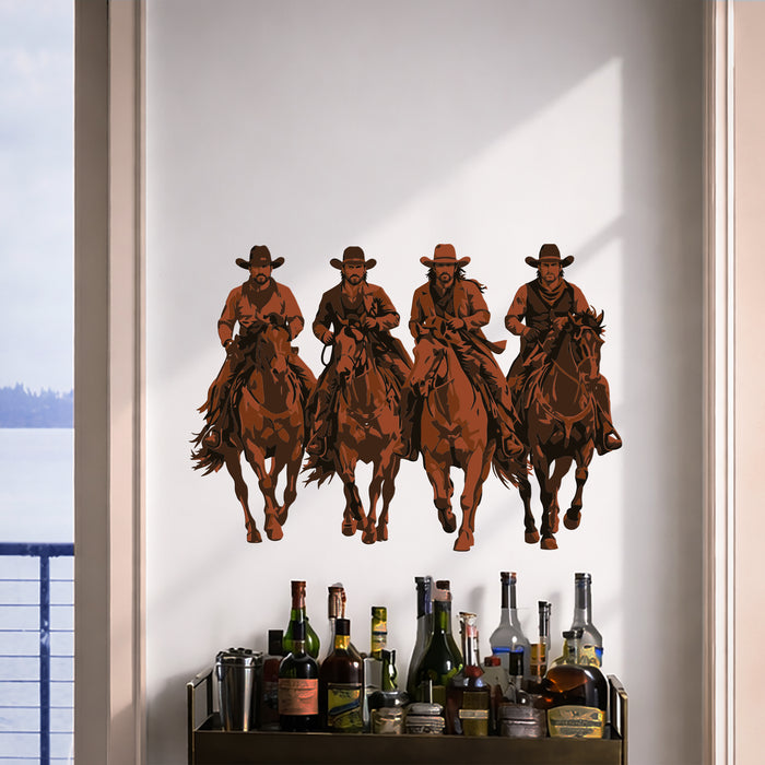 Wild West Cowboys Texas Colorful Wall Decal z5415