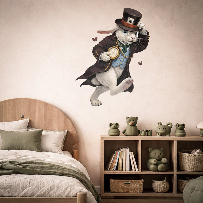 Alice In Wonderland Rabbit Colorful Wall Decal z5418