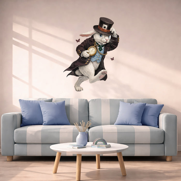 Alice In Wonderland Rabbit Colorful Wall Decal z5418
