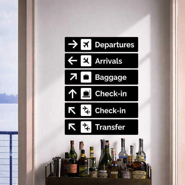 Travel Airport Sign Colorful Wall Decal z5420