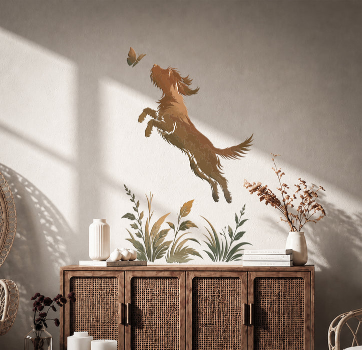 Dog Butterfly Wall Decal z5831