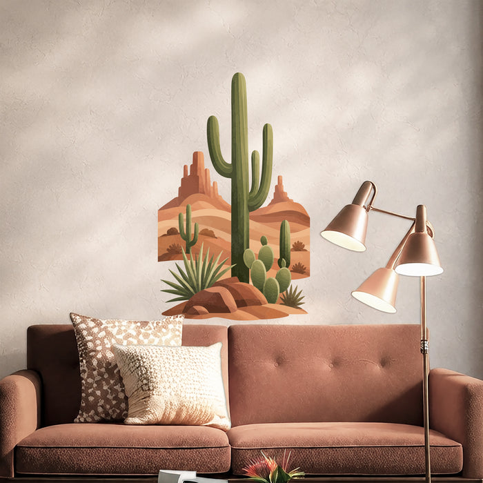 Desert Cactus Colorful Wall Decal z5872