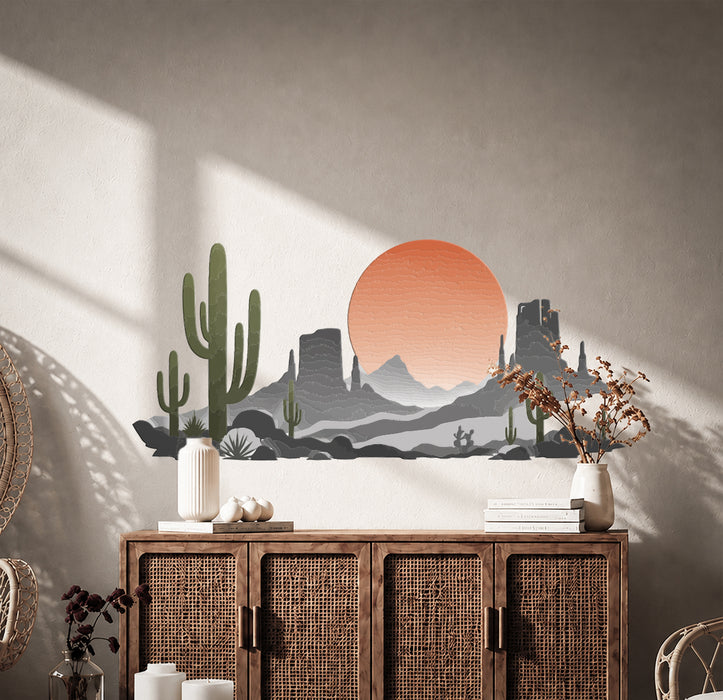 Desert Sun Colorful Wall Decal z5873