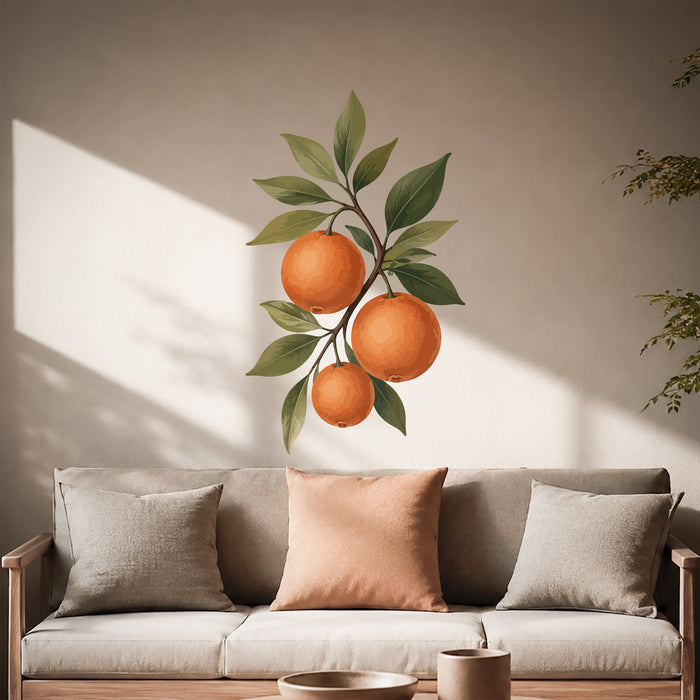 Nature Orange Fruit Colorful Wall Decal z5876