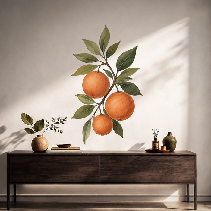 Nature Orange Fruit Colorful Wall Decal z5876