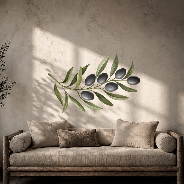 Nature Olive Branch Colorful Wall Decal z5877
