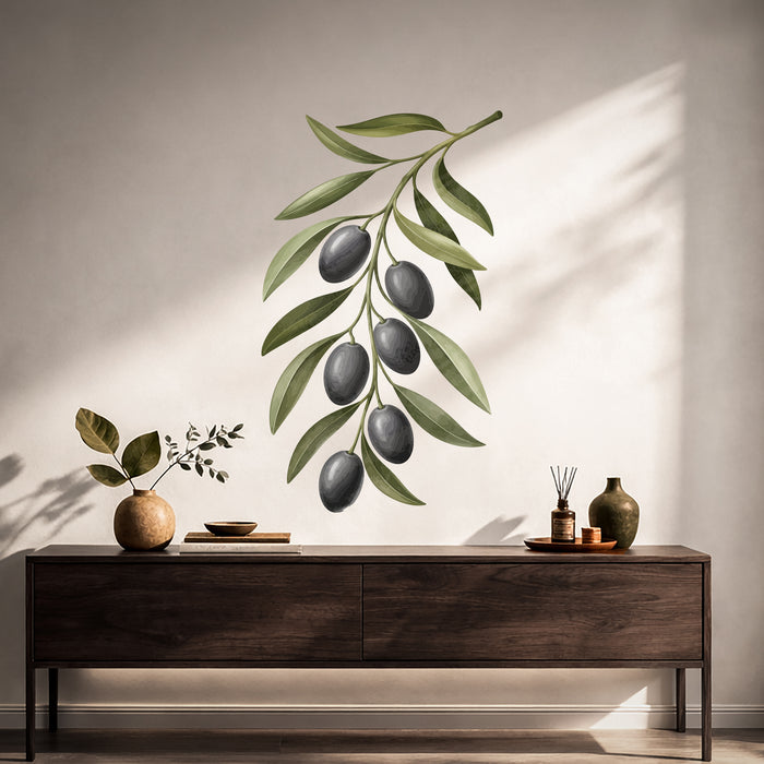 Nature Olive Branch Colorful Wall Decal z5877