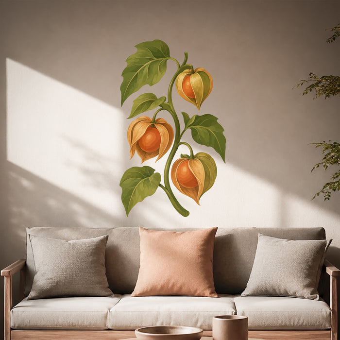 Winter Cherry Fruit Colorful Wall Decal z5878