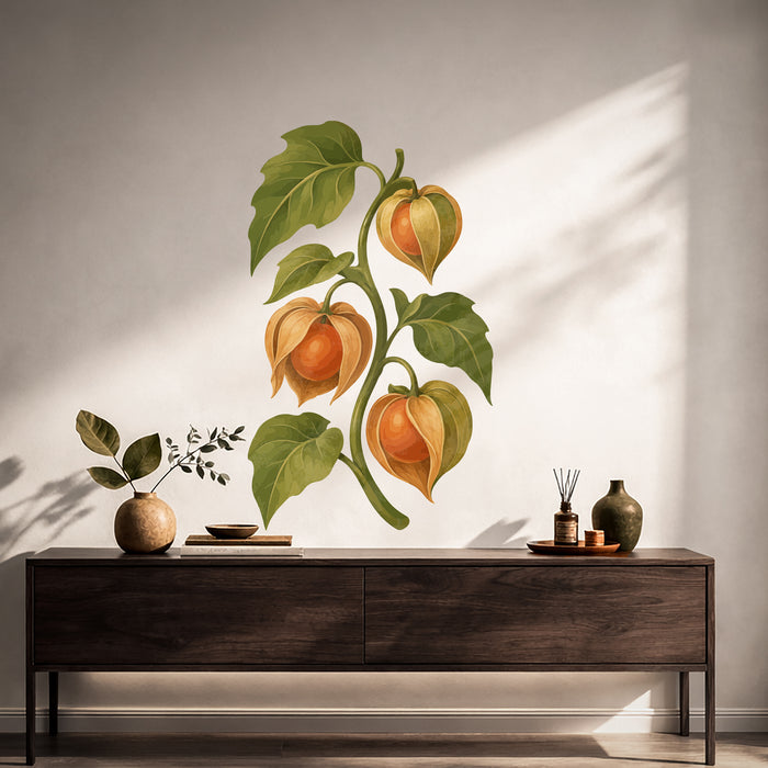 Winter Cherry Fruit Colorful Wall Decal z5878