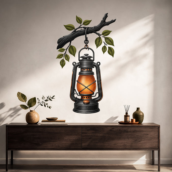 Lantern Branch Colorful Wall Decal z5879