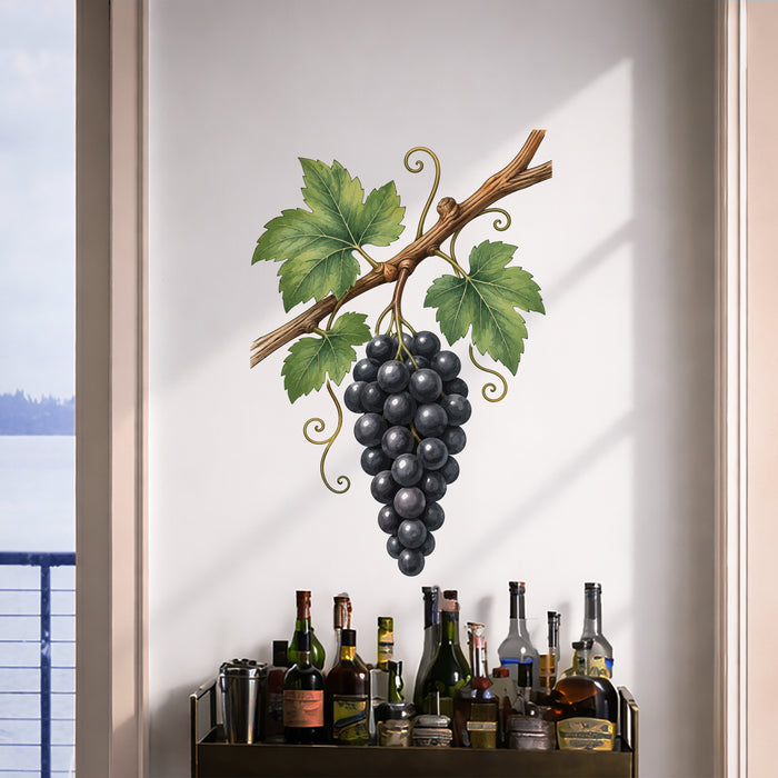 Grape Wine Branch Colorful Wall Decal z5882
