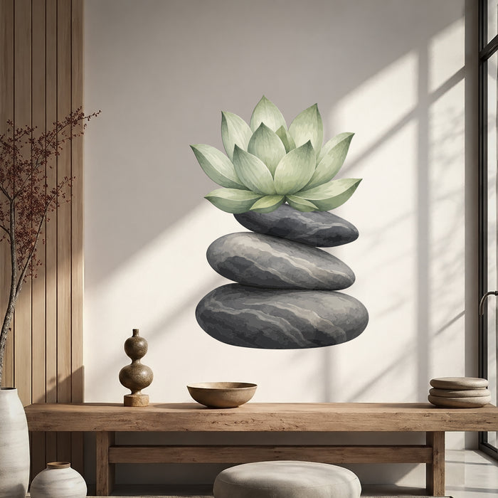 Lotus Flower Zen Colorful Wall Decal z5887