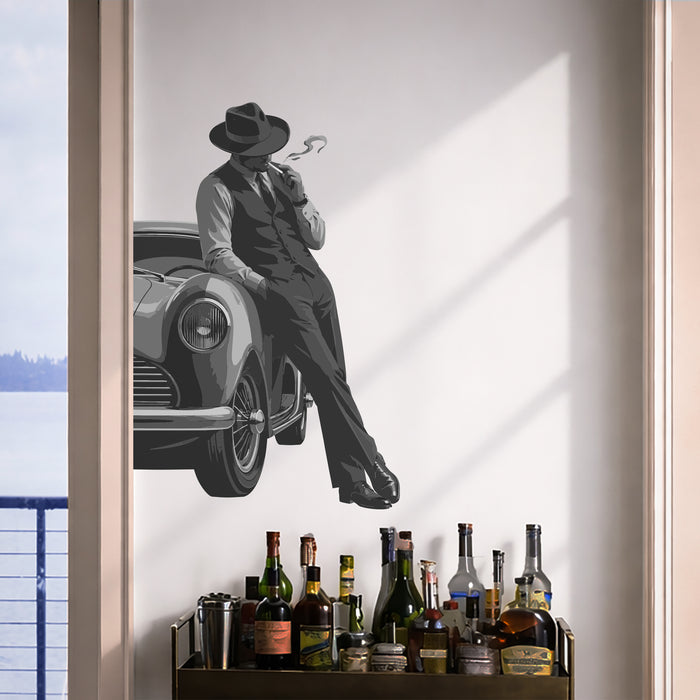 Wall Decal Retro Detective Noir z5895