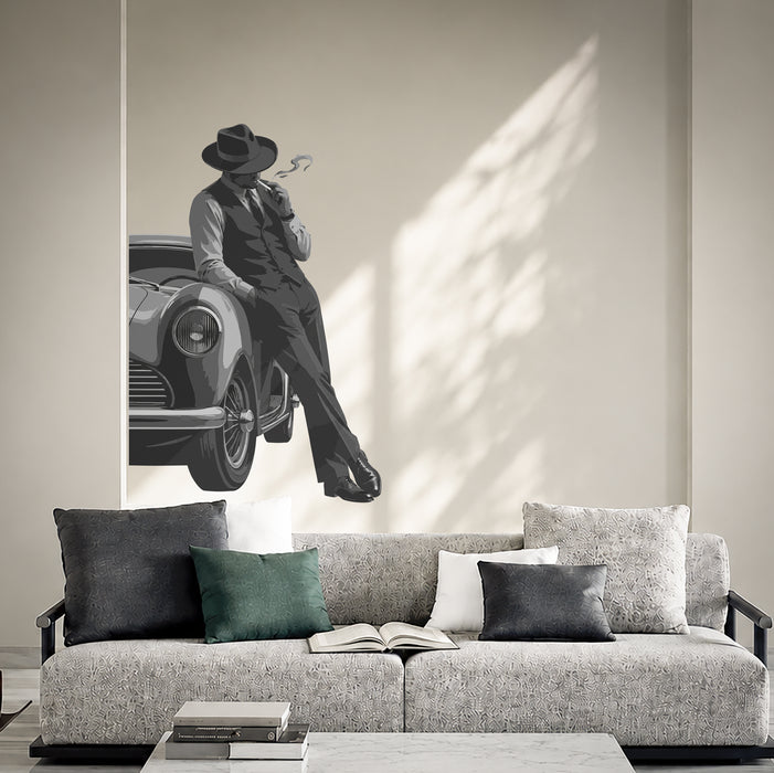 Wall Decal Retro Detective Noir z5895