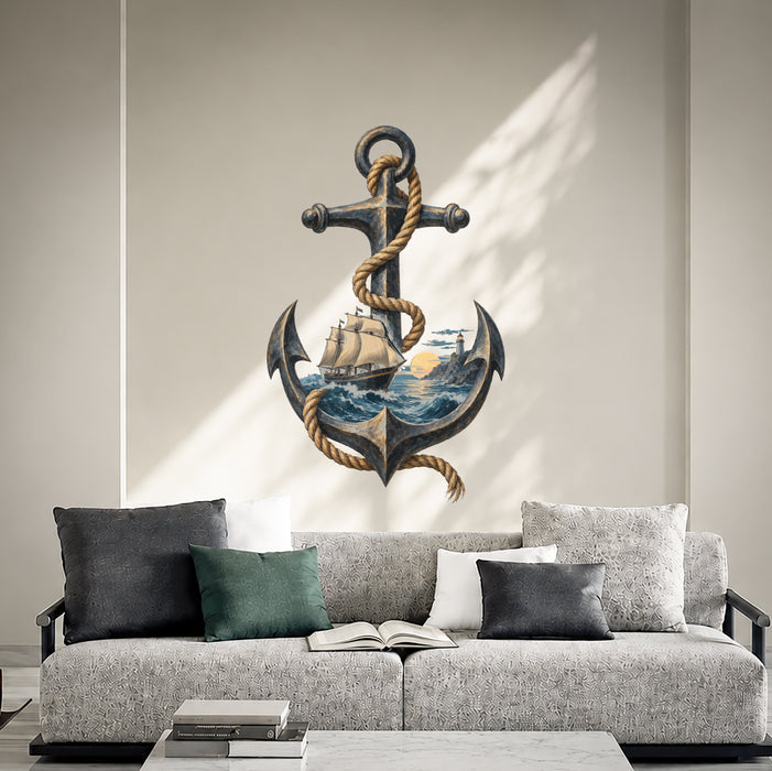 Wall Decal Ocean Anchor Ship Sea z5897