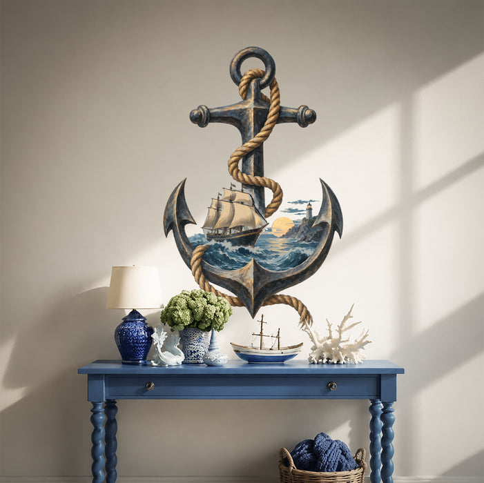 Wall Decal Ocean Anchor Ship Sea z5897