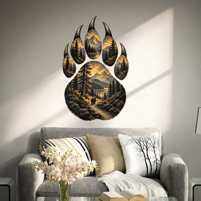 Wall Decal Forest Nature Bear z5898