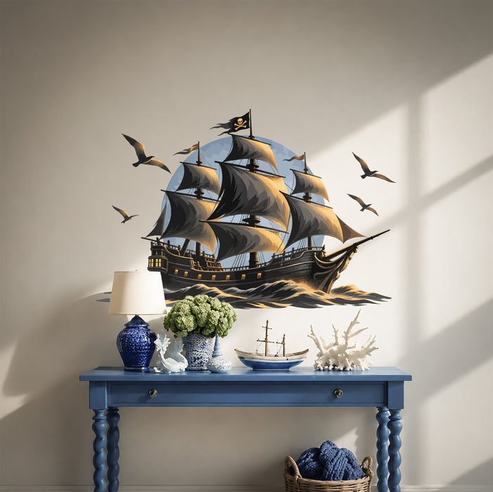 Wall Decal Pirate Ship Sea Ocean z5901