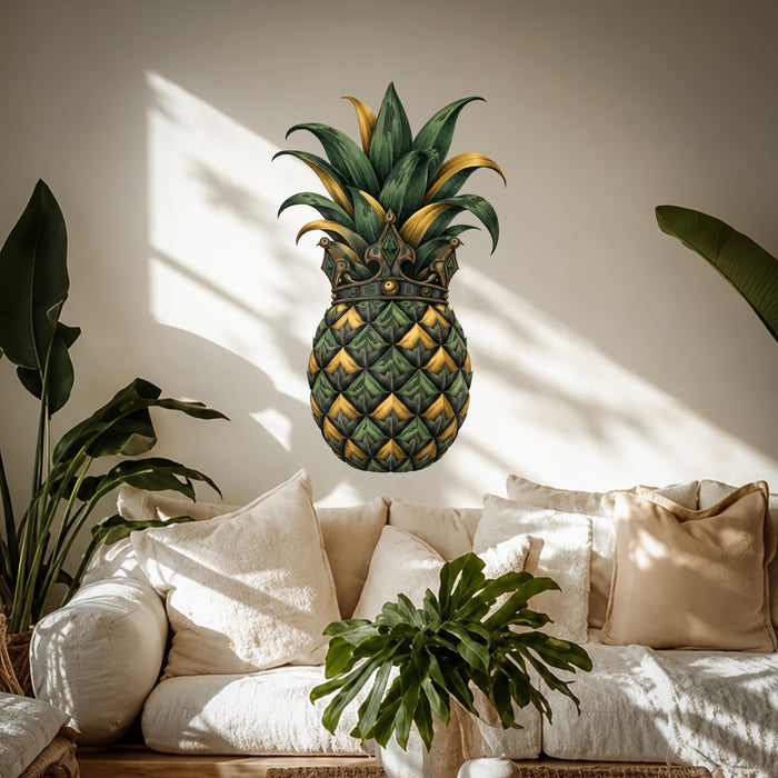 Wall Decal Pineapple King Crown z5906