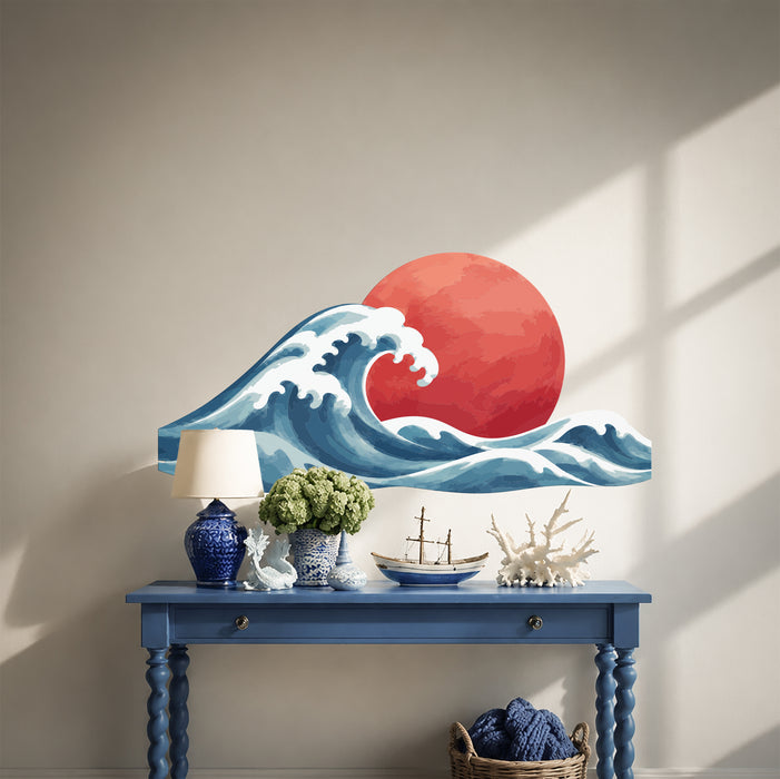 Wall Decal Sun Waves Ocean z5908
