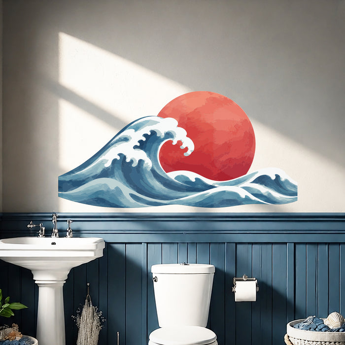 Wall Decal Sun Waves Ocean z5908