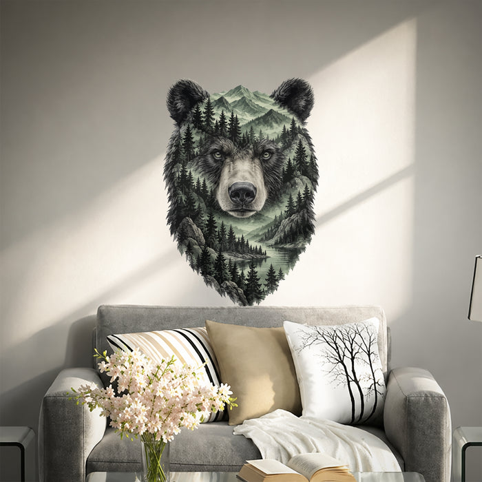 Colorful Bear Nature Forest Wall Decal az5913