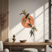 Songbird on bamboo branch wall decal shown in a japandi living room 03 room interior.