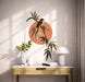 Songbird on bamboo branch wall decal shown in a scandinavian interior 02 room interior.