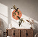 Songbird on bamboo branch wall decal shown in a boho interior 03 room interior.