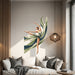 Ballerina with flowing abstract leaves wall decal in a scandinavian interior 04 interior