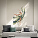 Ballerina with flowing abstract leaves wall decal in a scandinavian interior 05 interior