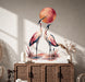 Pair of cranes wall decal shown in a boho interior 03 room