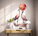 Pair of cranes wall decal shown in a scandinavian interior 02 room