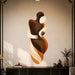 Abstract embracing couple wall decal shown in a art deco 01 room