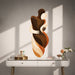 Abstract embracing couple wall decal shown in a contemporary interior 05 room