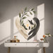 Colorful Caring Hands and Cozy House Vinyl Wall Decal displayed in a contemporary interior interior