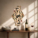 Colorful Wine Queen Mirrored Portrait Wall Decal Art displayed in a wine interior  interior