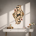 Colorful Wine Queen Mirrored Portrait Wall Decal Art displayed in a contemporary interior interior