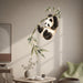 Colorful Playful Panda on Bamboo Vinyl Wall Decal Art displayed in a japandi kids room interior