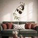 Colorful Playful Panda on Bamboo Vinyl Wall Decal Art displayed in a scandinavian interior interior