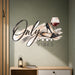 Colorful the words Only Good Vibes with a wine glass and elegant black heels in quote interior 02 interior