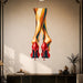 Colorful Red High Heels Fashion Wall Decal Design in a styled room