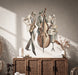 Jazz band with double bass wall decal displayed above a cabinet.