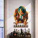 Pianist wall decal displayed above a bar counter.