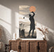 Golfer wall decal displayed in a room