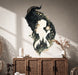 Beauty and the Beast wall decal above a wooden cabinet