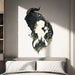 Beauty and the Beast wall decal above a bedroom headboard